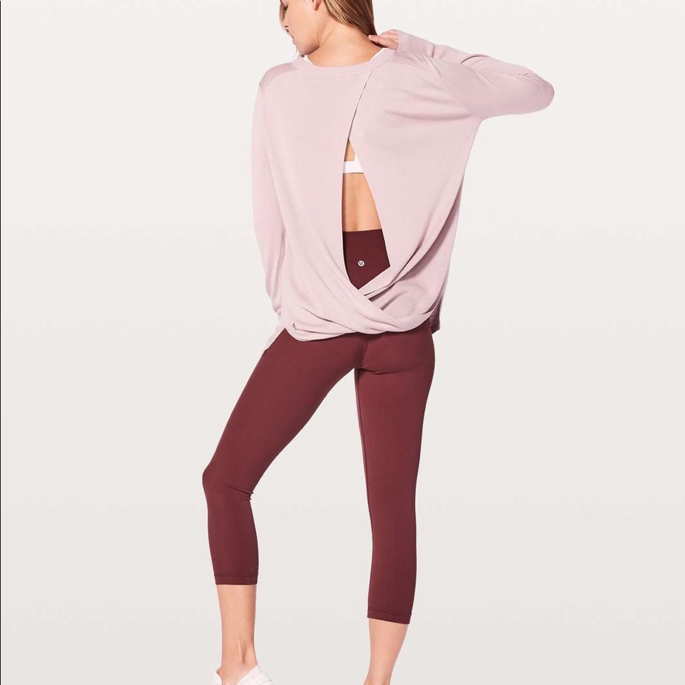 Lululemon Bring it Backbend Sweater 12 Pink
